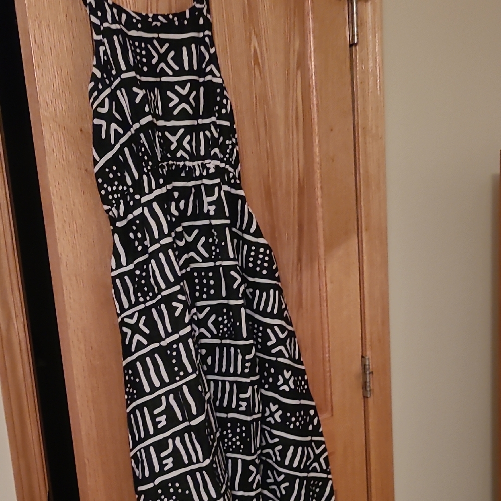 Black and White Patterned Dress